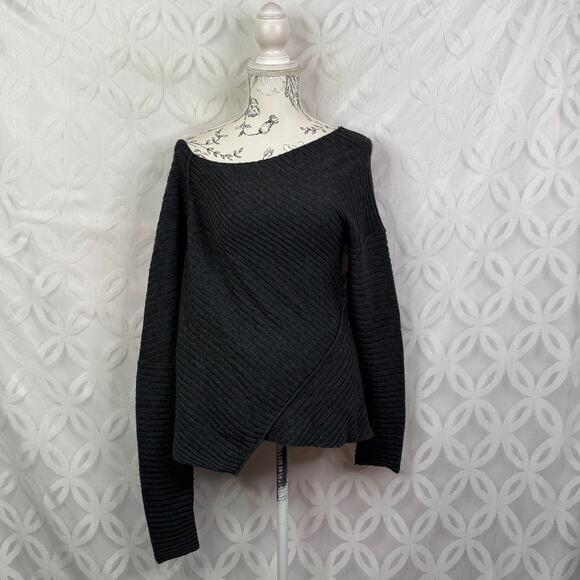 Free People Love and Harmony Gray Ribbed Knit Sweater Size S - Picture 10 of 12